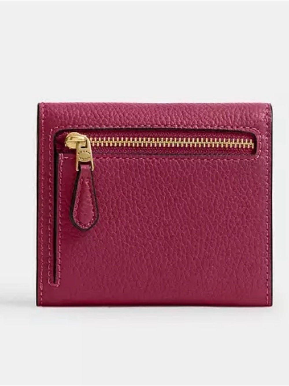 NWT Coach Chelsea 30 Dark Fuchsia Suede w matching Coach Mila Flip Wallet - Picture 7 of 7